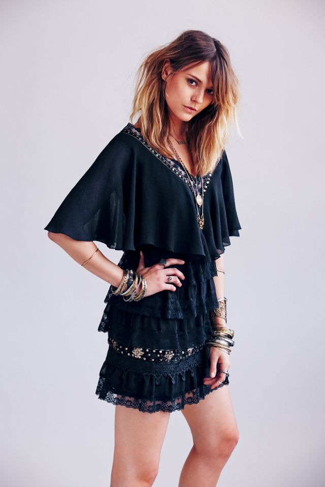free people tiered mini dress Sachi Mini Dress