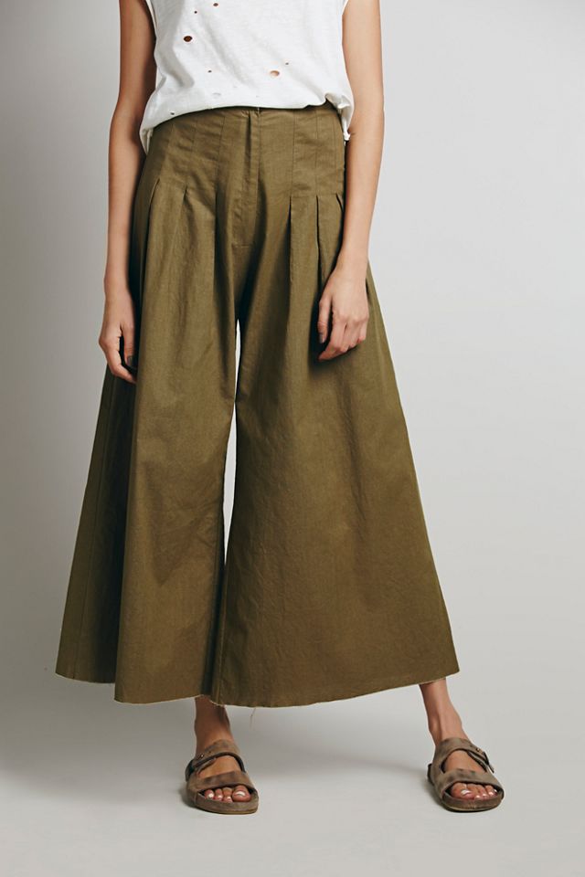 FP ONE High-Waisted Pintuck Culottes #1