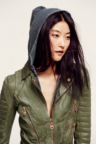 doma green leather jacket