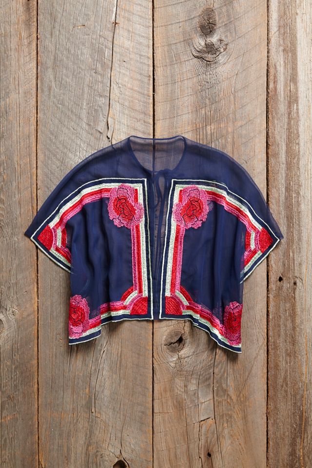 Vintage Sheer Poncho Top #1