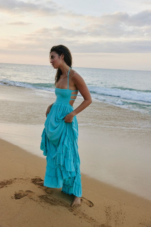 Plus Size Maxi Dress 2X Empire Sleeveless Polyester Blend SWAK Tropical