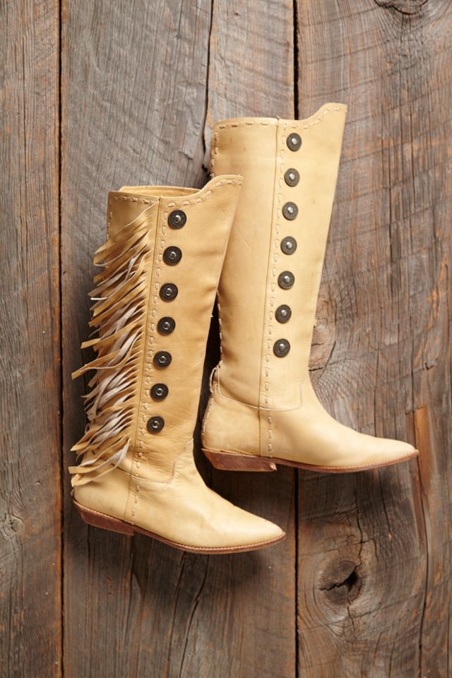 Vintage Tall Fringe Boots #1