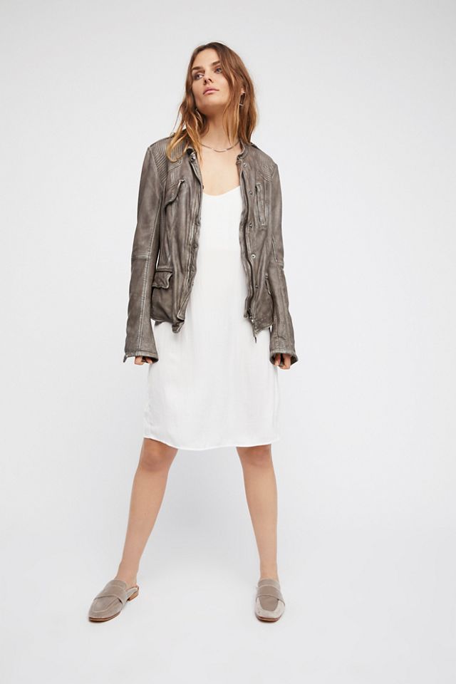 Rumpled Leather Blazer #3
