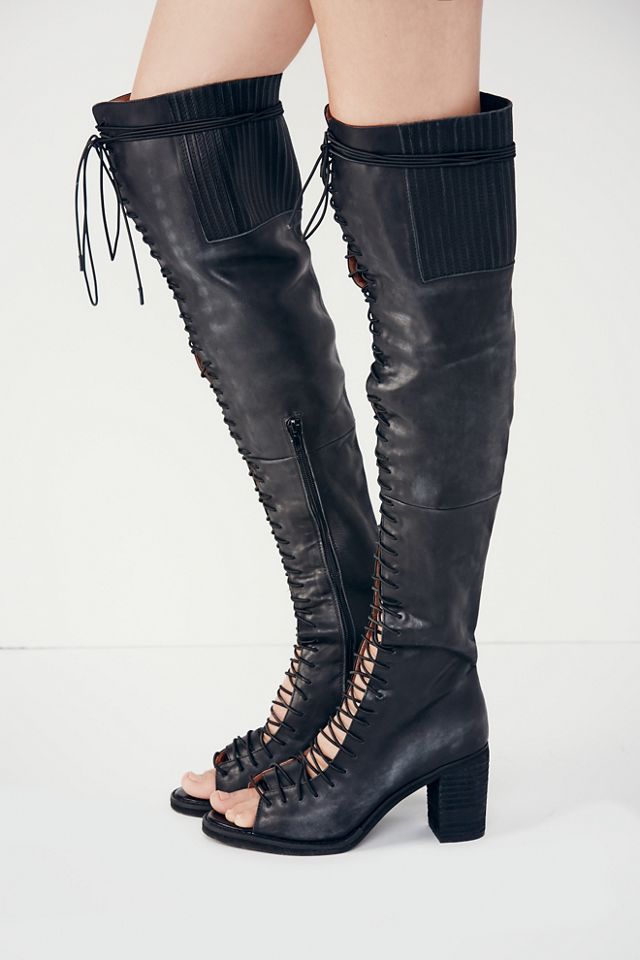 Palazzo Thigh High Heel #1