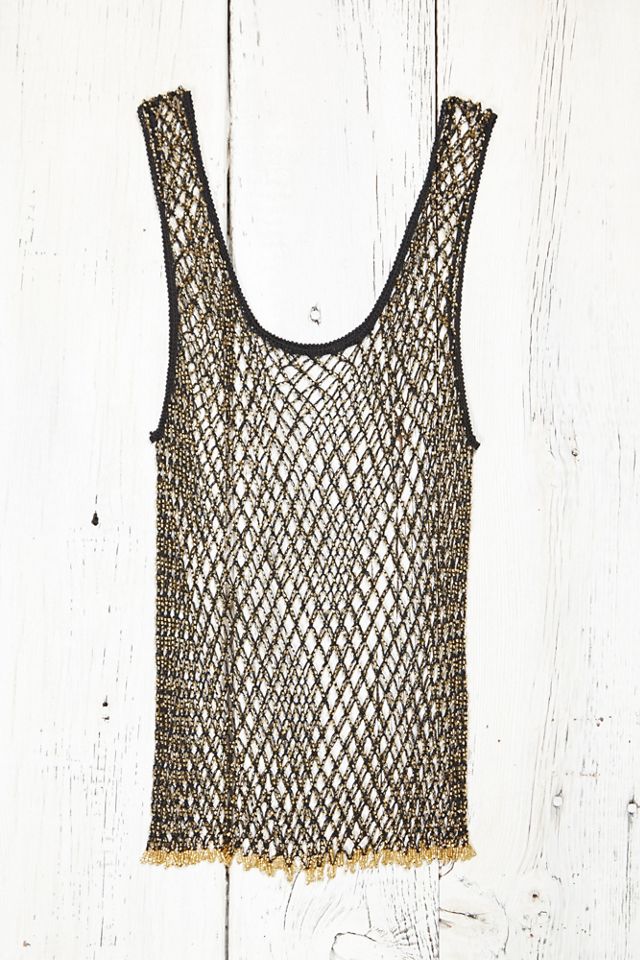 Vintage 1970s Beaded Tank #1