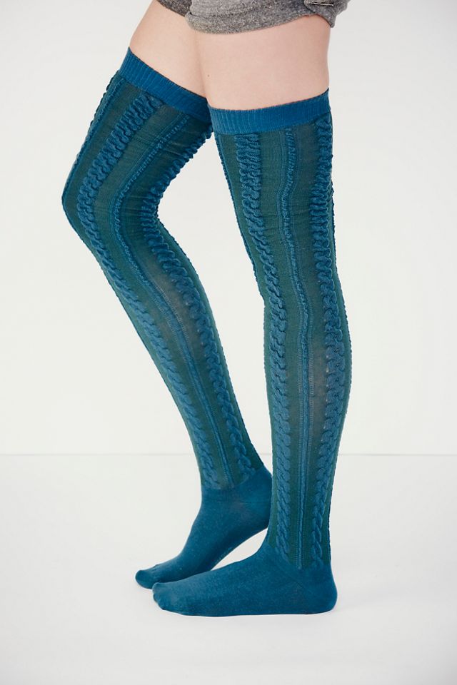 Aran Thigh High Sock #1
