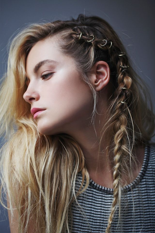 Etched Hair Ring Set