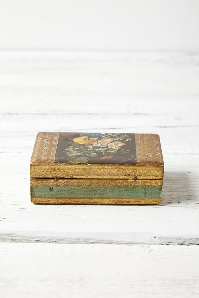 Vintage Wooden Jewelry Box #1