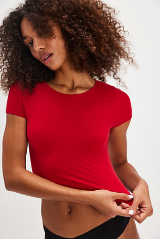 Cap Sleeve Seamless Cami By Intimately At Free People In Salsa, Size: M/L