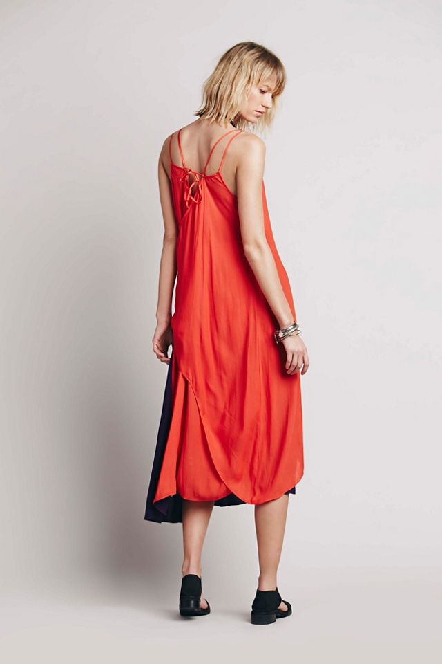 Color Block Wrap Dress #1