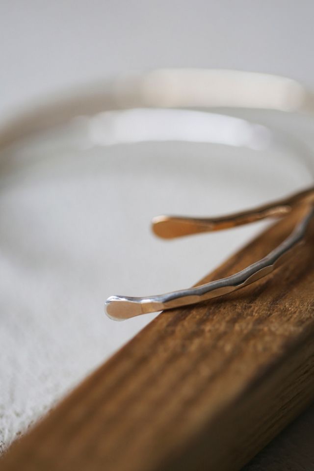 Hammered Open Cuff Duo #1