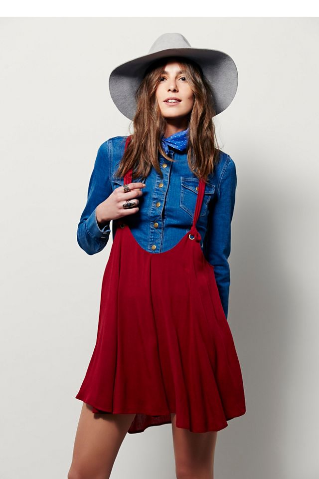 Solid Jump On It Pinafore Dress | Free People UK