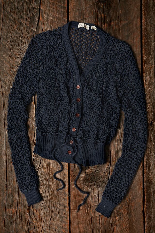 Vintage Overdyed Crochet Sweater