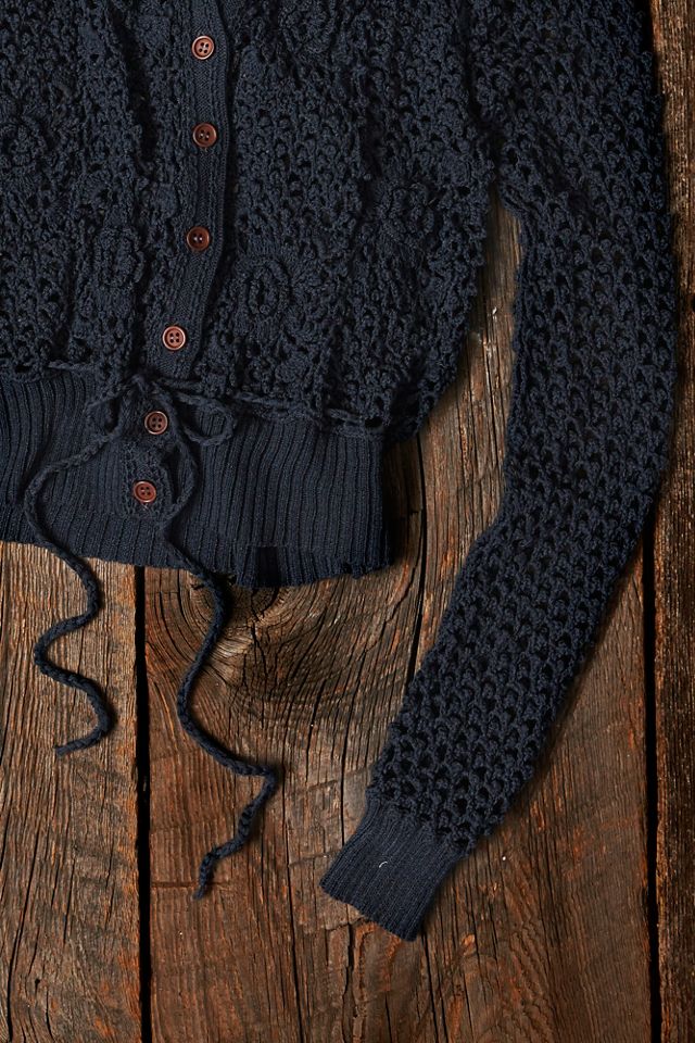 Vintage Overdyed Crochet Sweater #3