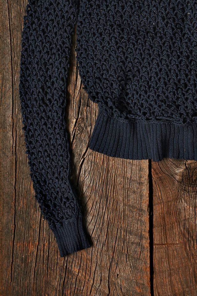 Vintage Overdyed Crochet Sweater #4