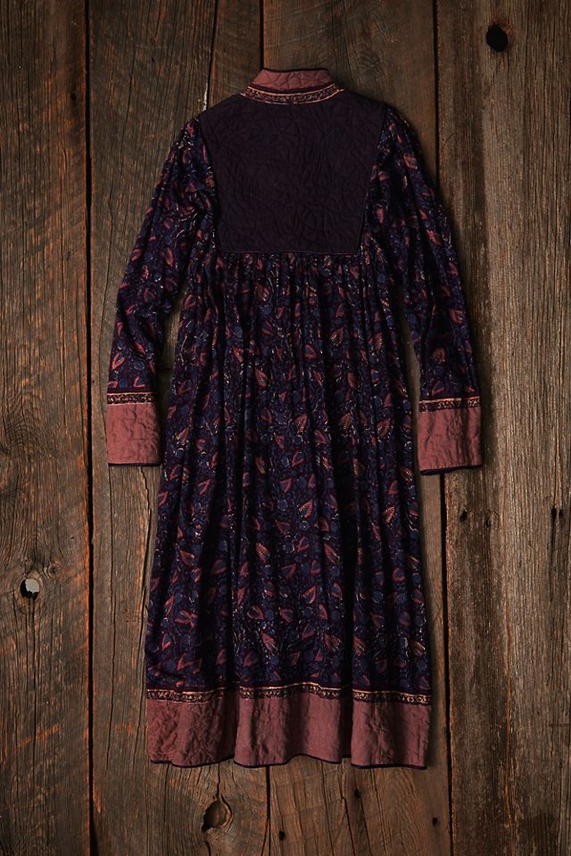Vintage Quilted Paisley Dress #1