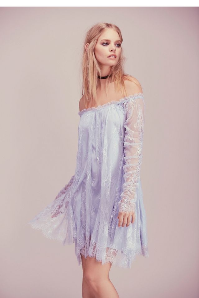Angel Lace Trapeze Mini Dress