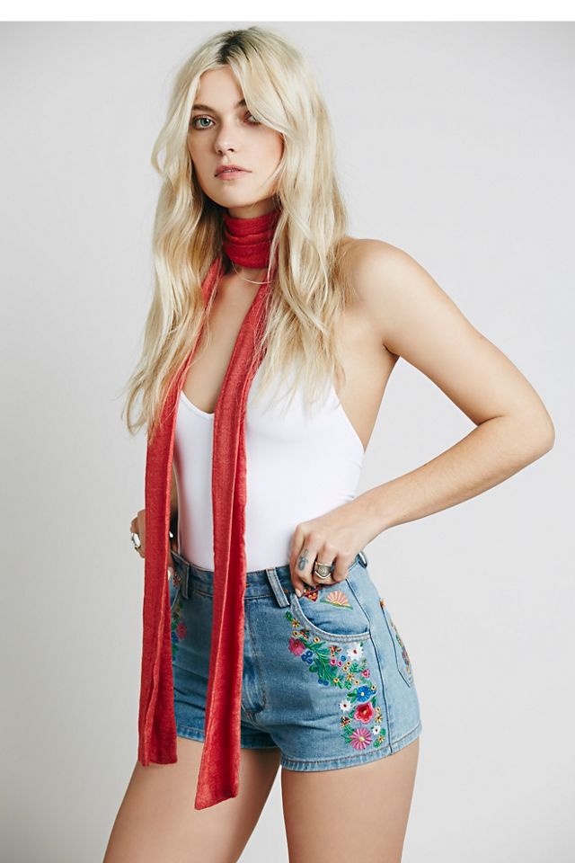 Love Child Embroidered Shorts