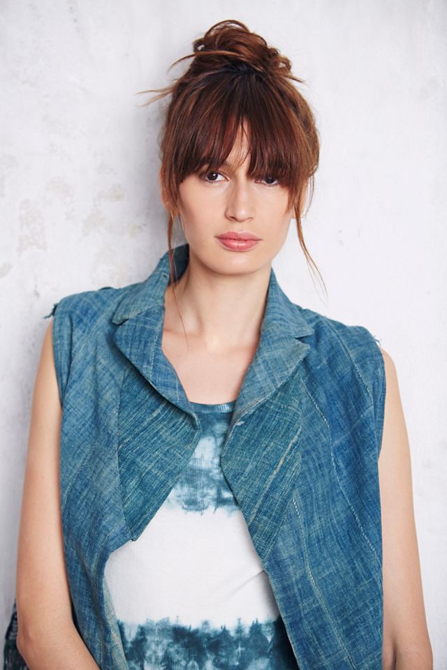 Batik Indigo Denim Cape #3