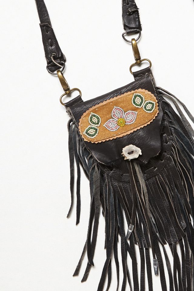 One-Of-A-Kind Leather Fringe Bag #3