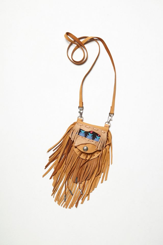One-Of-A-Kind Leather Fringe Bag #1