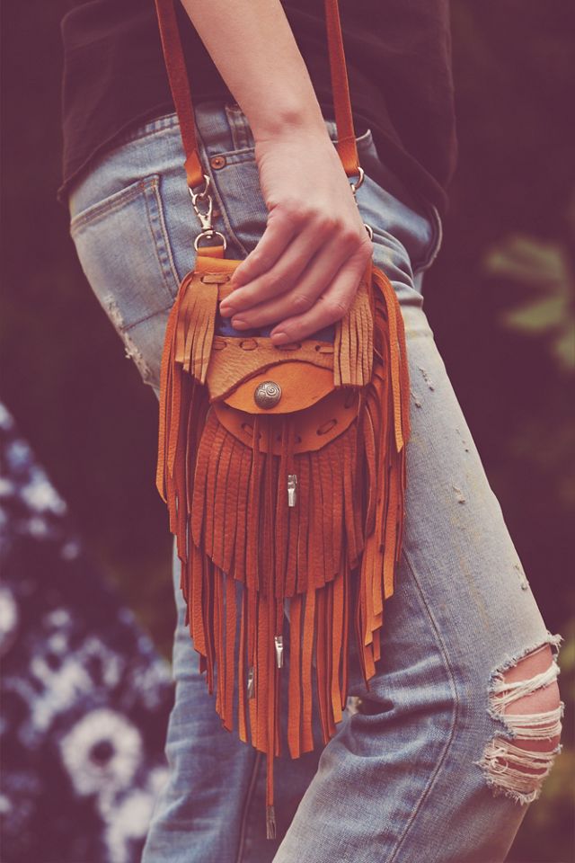 One-Of-A-Kind Leather Fringe Bag #5