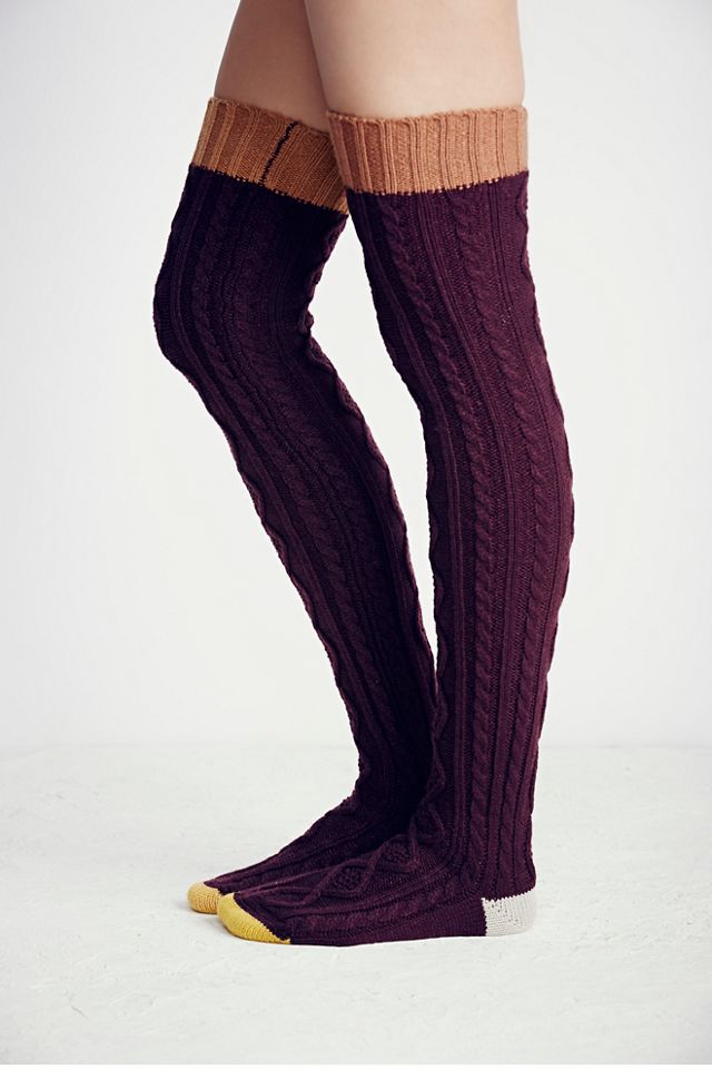 Hailey Cable Over the Knee Sock #1