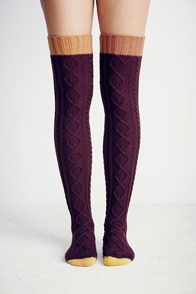 Hailey Cable Over the Knee Sock #2