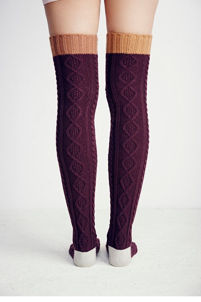 Hailey Cable Over the Knee Sock #3