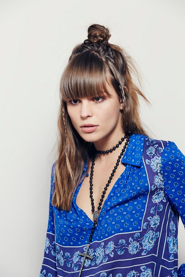 Border Print Collar Tunic #2