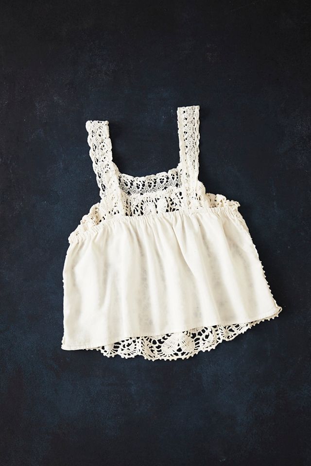 Vintage Handmade Lace Tank #1