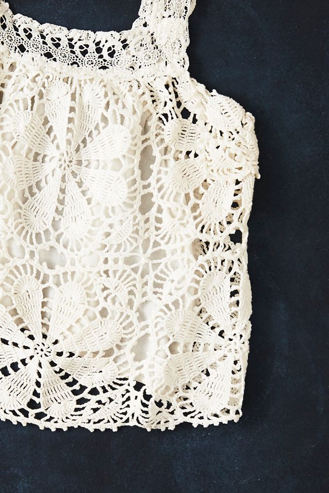 Vintage Handmade Lace Tank #3
