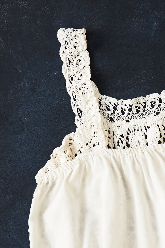 Vintage Handmade Lace Tank #4