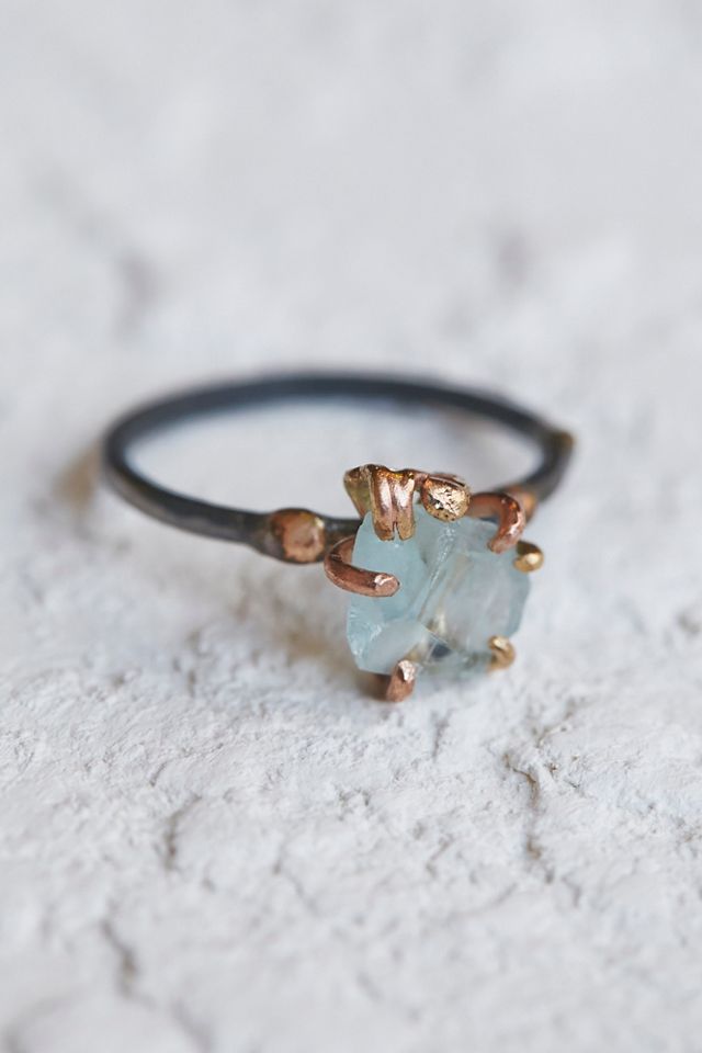 Raw Aquamarine Ring