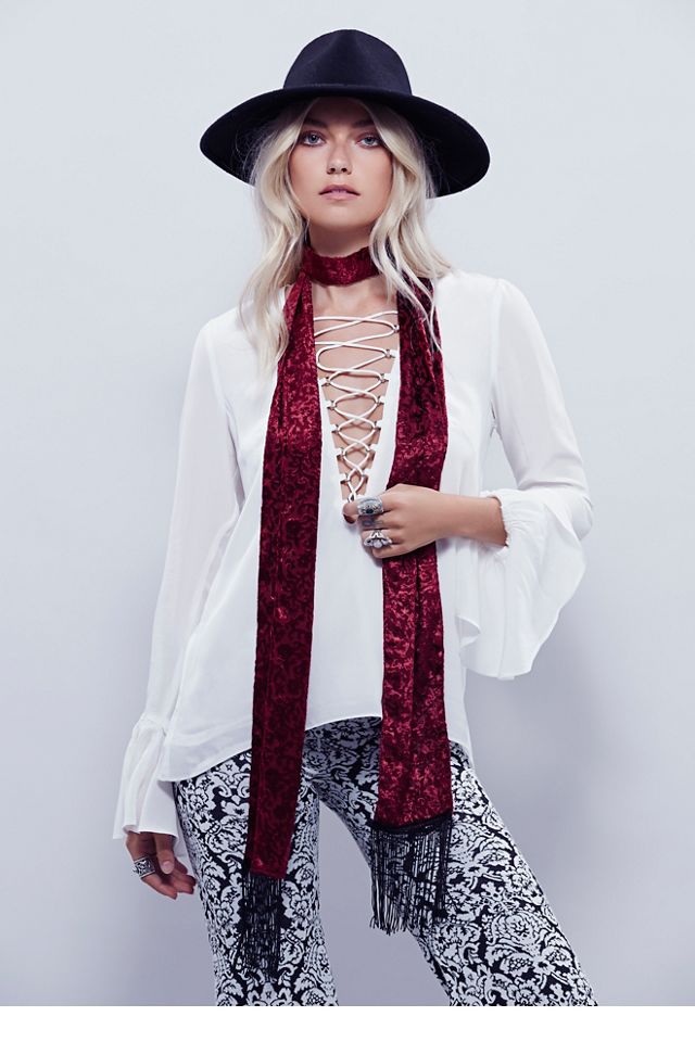 Adelaide Velvet Skinny Scarf