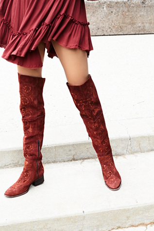 Free people shop red boots