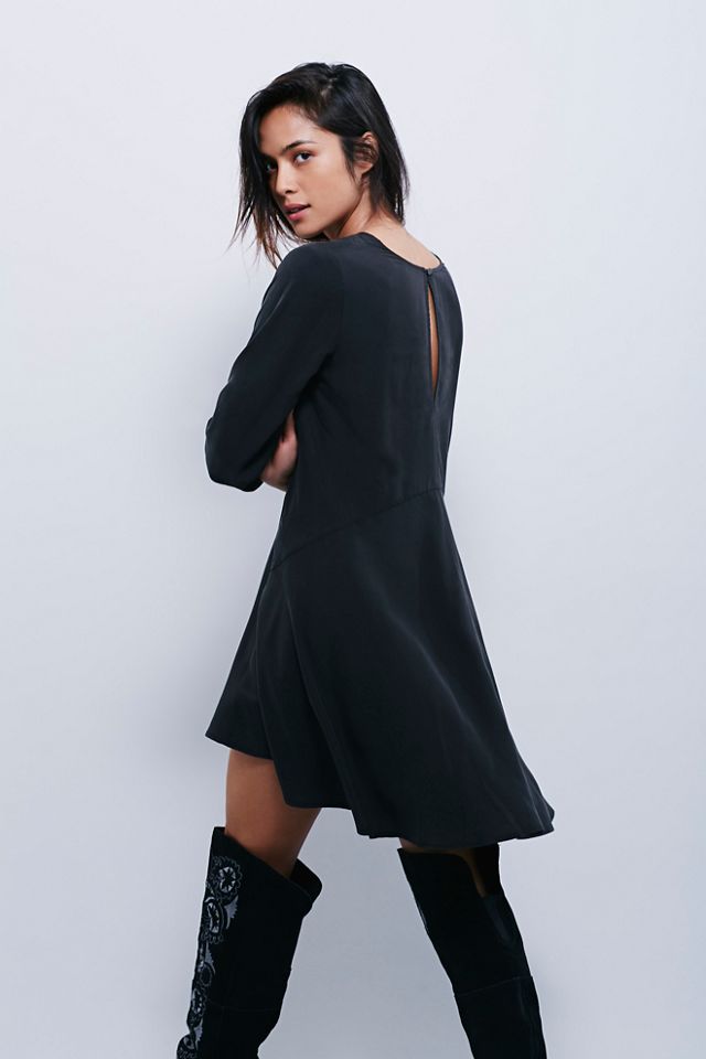 Deep V Solid Cupro Tunic #1