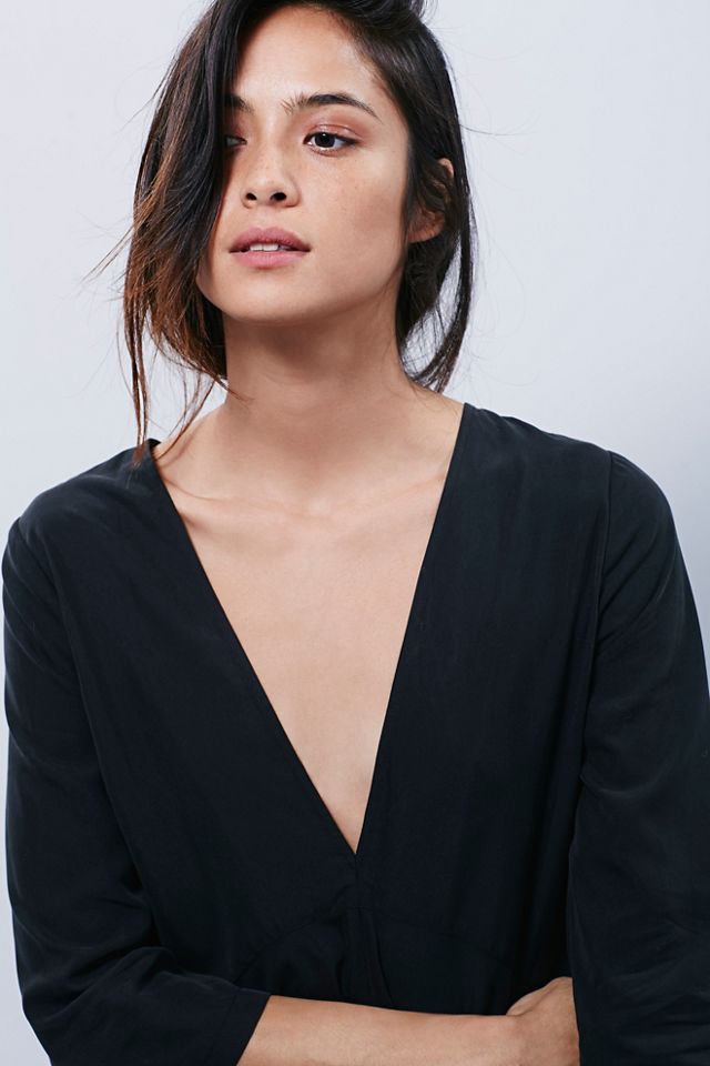 Deep V Solid Cupro Tunic #2