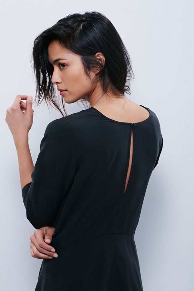 Deep V Solid Cupro Tunic #3