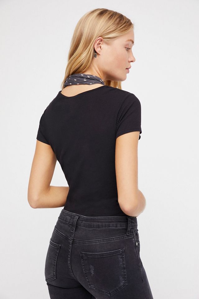 Deep V Rib Tee #1