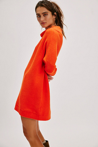 Ottoman Slouchy Tunic Jumper At Free People In Cherry Tomato, Size: XS