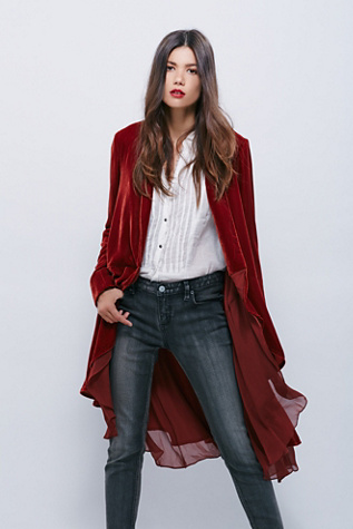 free people velvet cardigan