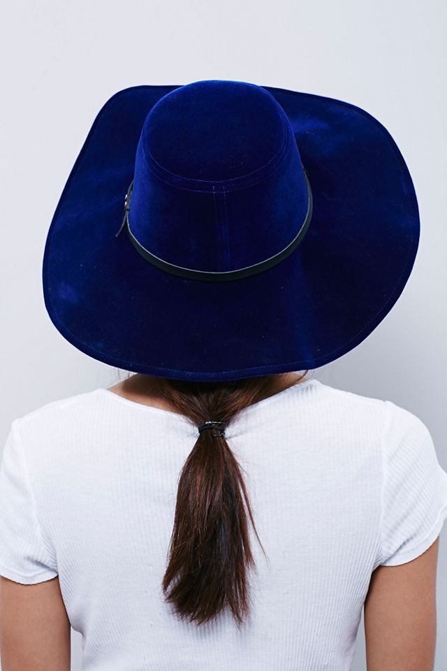 Velvet Wide Brim Hat #2