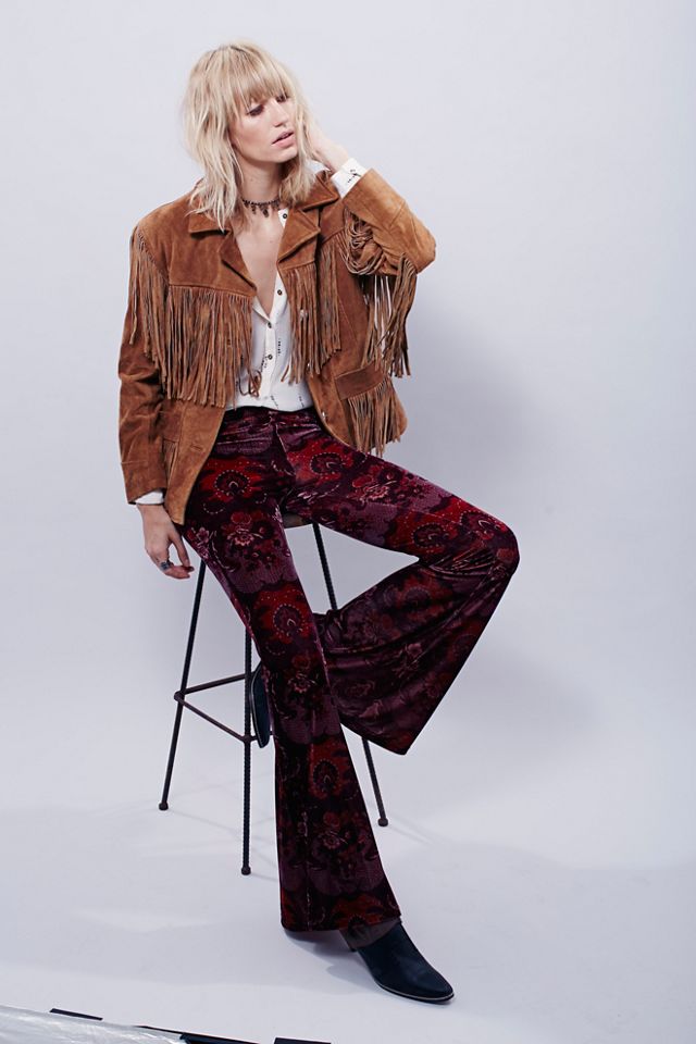 Maura Printed Velvet Flare