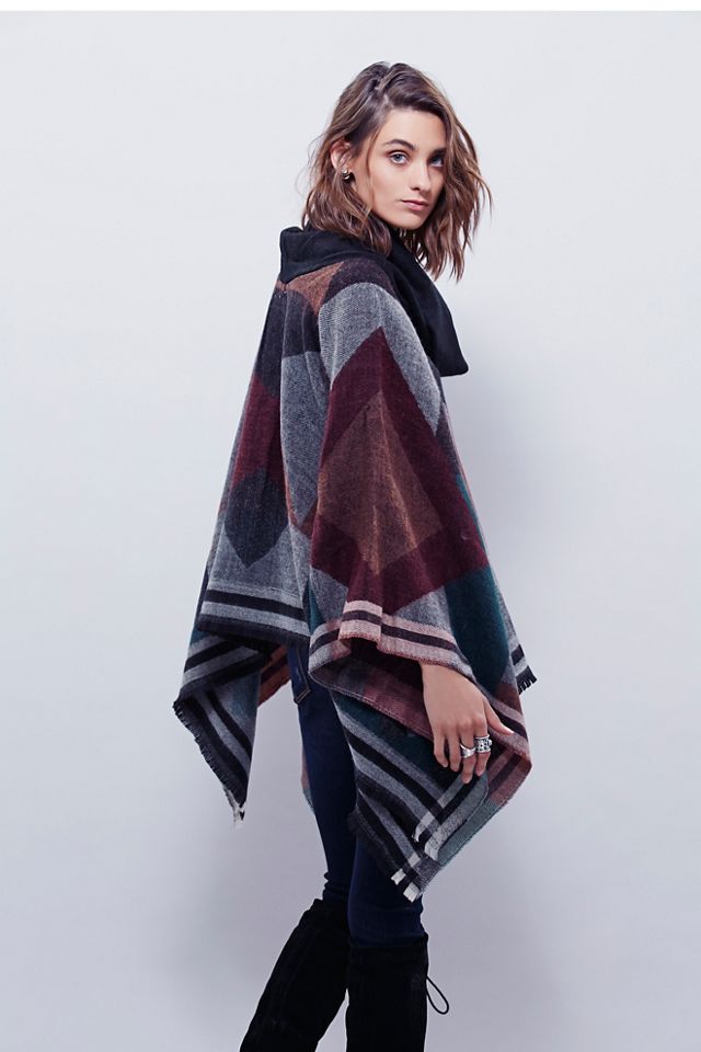 Scotty Border Stripe Poncho #3