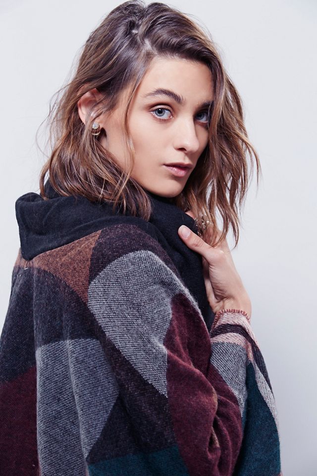Scotty Border Stripe Poncho #5