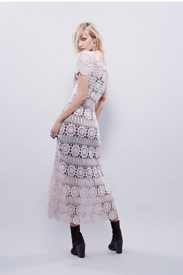 Free people shop white crochet dress