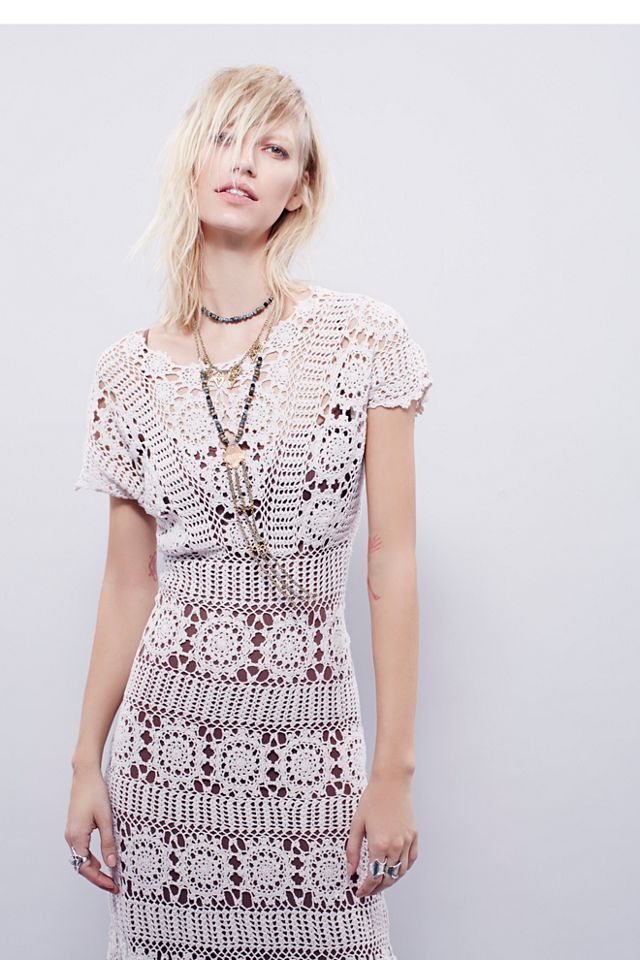 Free people sale white crochet dress