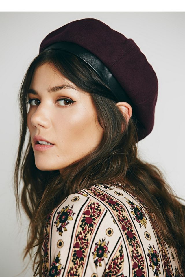 Cadence Leather Trimmed Beret