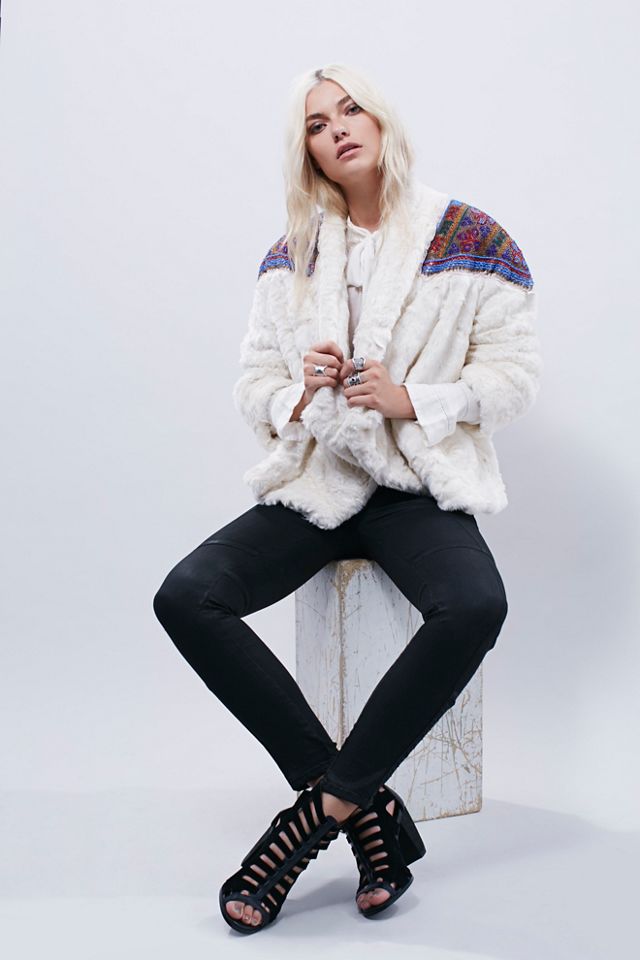 Patched In Pride Fur Coat